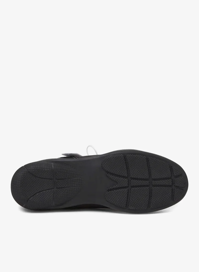 Styli  Black Contrast Trim Round Toe Sneakerina for Women | Best Price UAE