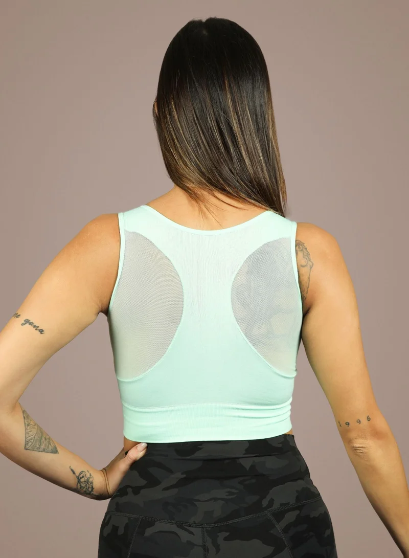 THUGFIT BlazeCraze Compression Sports Bra - Light Green