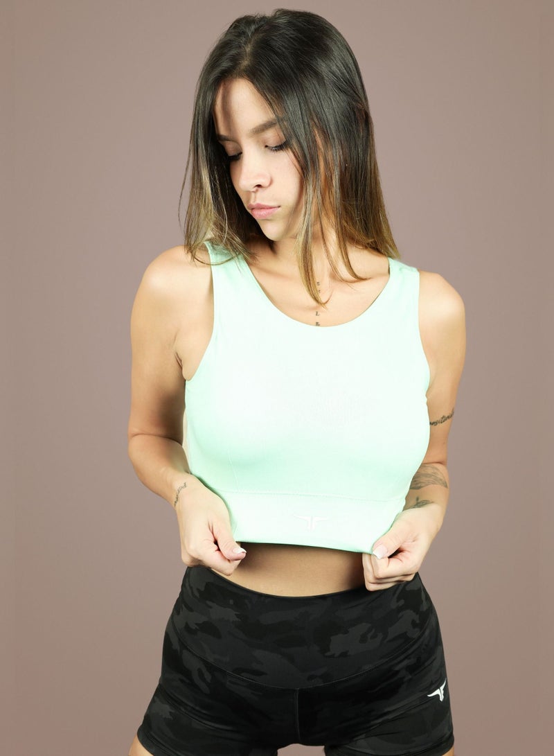 THUGFIT BlazeCraze Compression Sports Bra - Light Green - Image 4