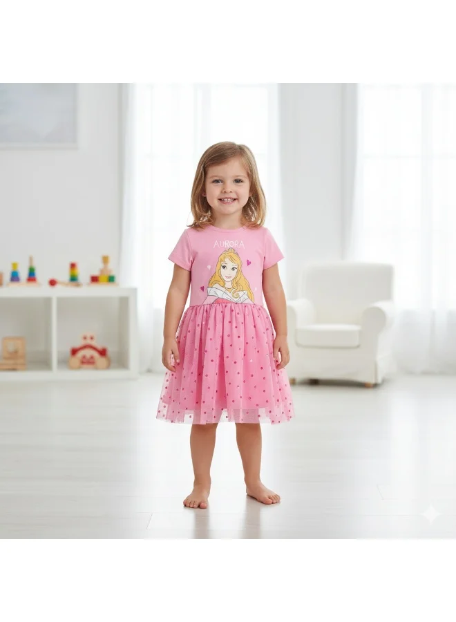 Disney PRINCESS - GIRL'S TULLE DRESS 100% COTTON | MESH 100% POLYESTER|