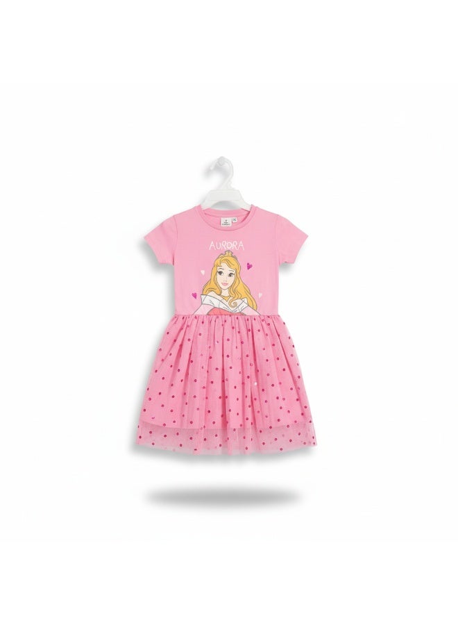 Disney PRINCESS - GIRL'S TULLE DRESS 100% COTTON | MESH 100% POLYESTER| - Image 3