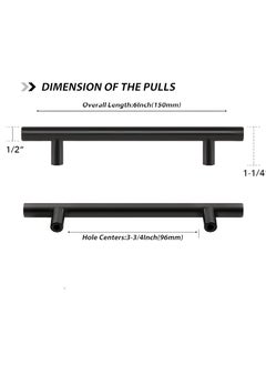 10 حزمة مقابض خزانة المطبخ ، مقابض أبواب المطبخ المصنوعة من الفولاذ المقاوم للصدأ 96 مم ، مقابض خزانة درج T Bar مقاس 150 مم مع مسامير ، درج مطبخ يسحب خزانة ملابس غرفة النوم للحمام - pzsku/Z7E01CDDD3346DD4DE1CEZ/45/_/1704016591/bff6c289-4b05-4f7d-ac6f-cc0e861473d1