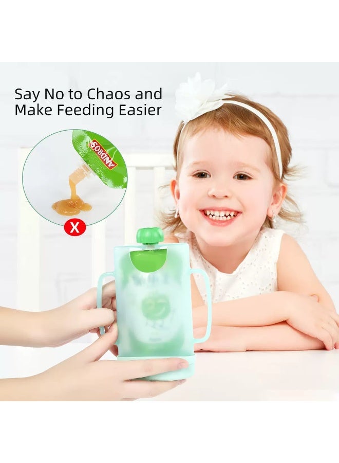 Baby Self-Feeding And Avoid Mess Baby Food Bag Holder Handles Are Easy To Hold - Image 5