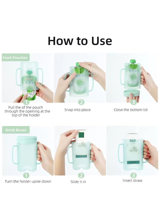 Baby Self-Feeding And Avoid Mess Baby Food Bag Holder Handles Are Easy To Hold - Image 4