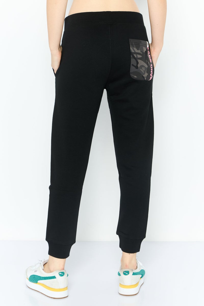 Aape By A Bathing Ape Women Brand Logo Jogger Pants, Black - Image 4