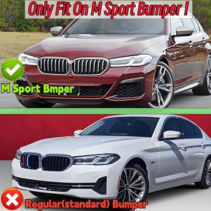 NeespoC Front Bumper Lip Splitter Spoiler Fit for BMW 5 Series G30 LCI M Sport M550i/ 530e/ 530i/ 540i 2020 2021 2022 2023 Painted Gloss Black Accessories Air Chin Body Kit - Image 2