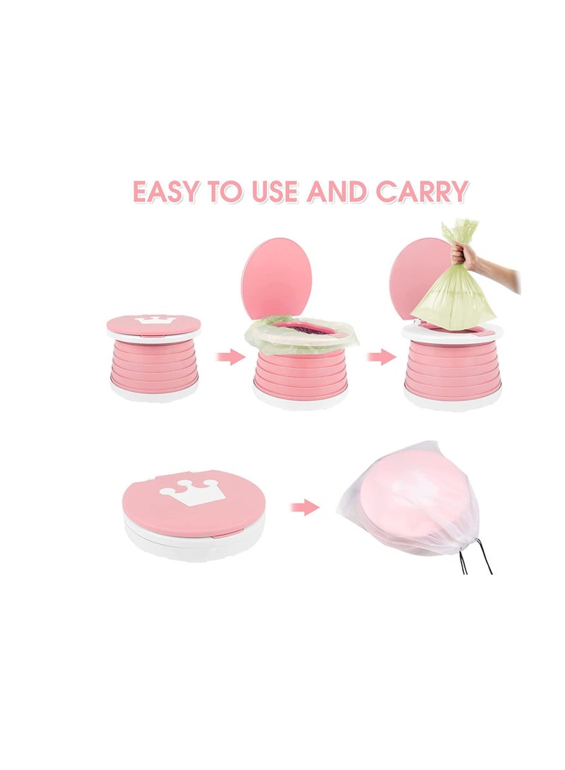 SYOSI With multifunctional bag portable potty，travel potty seat for toddler，foldable potty seat for toddler travel，Toddlers Training Toilet Seat Emergency Toilet for Car, Camping, Outdoor, indoor - Image 1