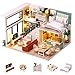 Flever Dollhouse Miniature DIY House Kit Creative Room with Loft Apartment Scene for Romantic Artwork Gift Comfortable Life - Image 3