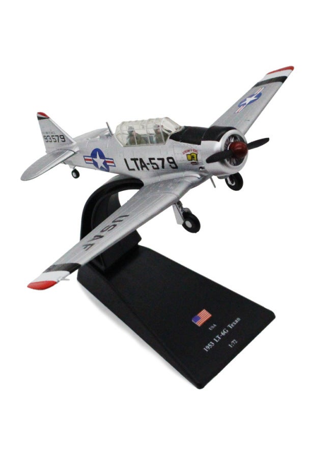 Amir 1:72 American 1953 Texas LT-6G Silver Trainer Simulation Static Aircraft Model-Color:The Packaging Is Defective  - Image 5