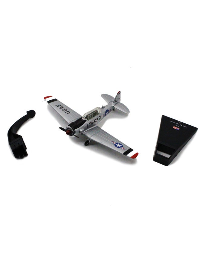 Amir 1:72 American 1953 Texas LT-6G Silver Trainer Simulation Static Aircraft Model-Color:The Packaging Is Defective  - Image 3