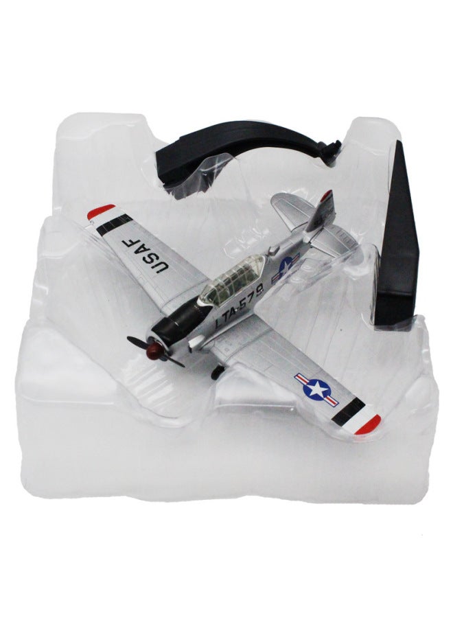 Amir 1:72 American 1953 Texas LT-6G Silver Trainer Simulation Static Aircraft Model-Color:The Packaging Is Defective  - Image 1