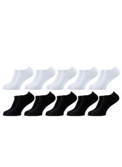 Sam Socks Set Of 10 Ankle Plain Socks Women-Black