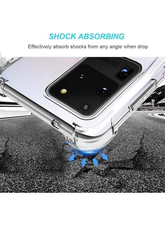 بروماس غطاء شفاف لهاتف سامسونج جالاكسي S20 ألترا – واقٍ ضد الصدمات بتصميم نحيف، حماية من الاصفرار، حواف TPU مرنة، مقاوم للخدوش - Image 2