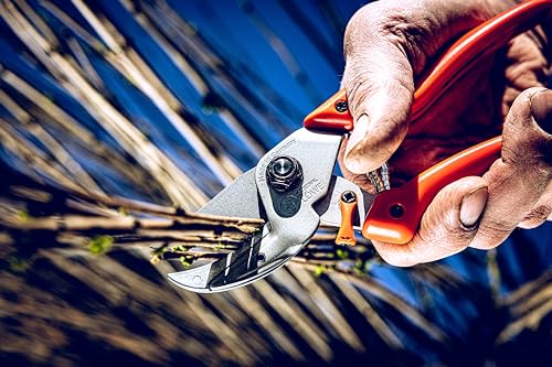Original LÖWE Profi Anvil Prunner Garden Tools 8.107 with Bypass Geometry | Robust & Sharp Hedge Trimmer | Use as Pruners, Garden Shears, Handheld, Pruning Shears for Gardening | Made in Germany - Image 4