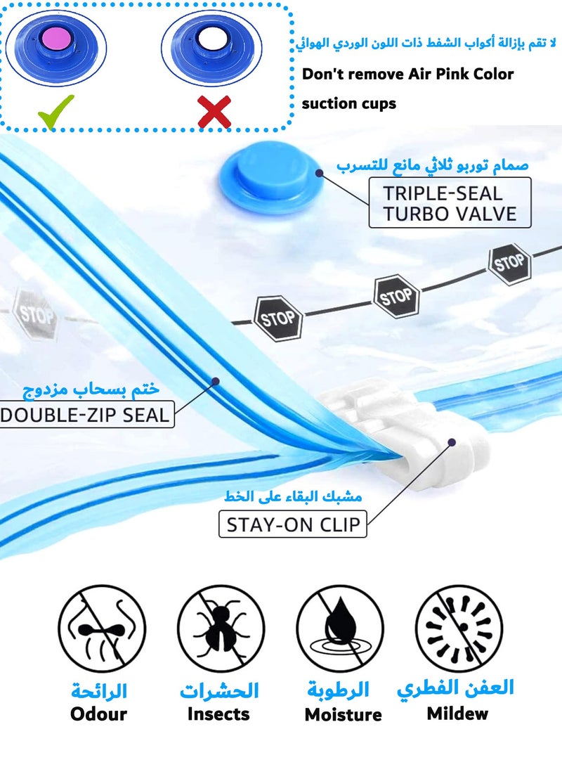 25 PCS Vacuum Storage Bags with Electric Pump and Hand Pump, Vacuum Seal Bags for Clothes, Duvets, Pillows, Bedding, Space Saver Vacuum Seal Bag for Travel, Moving, Reusable Vacuum Bag for Packing  - Image 3