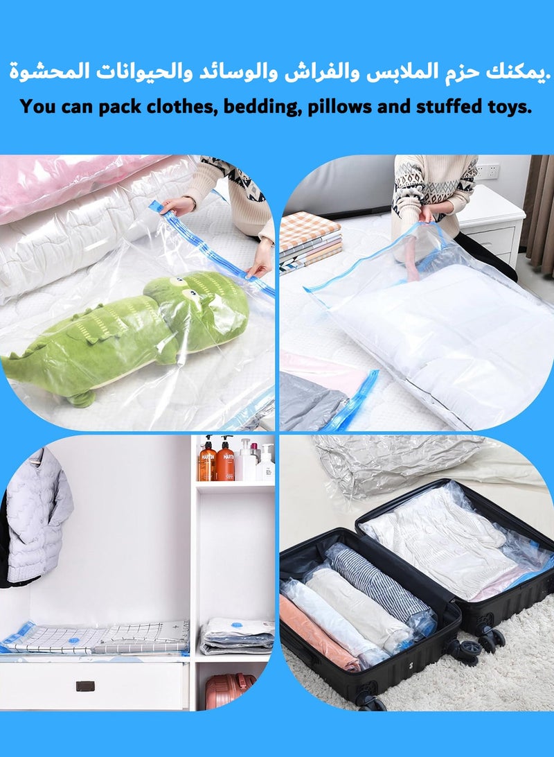 25 PCS Vacuum Storage Bags with Electric Pump and Hand Pump, Vacuum Seal Bags for Clothes, Duvets, Pillows, Bedding, Space Saver Vacuum Seal Bag for Travel, Moving, Reusable Vacuum Bag for Packing  - Image 5