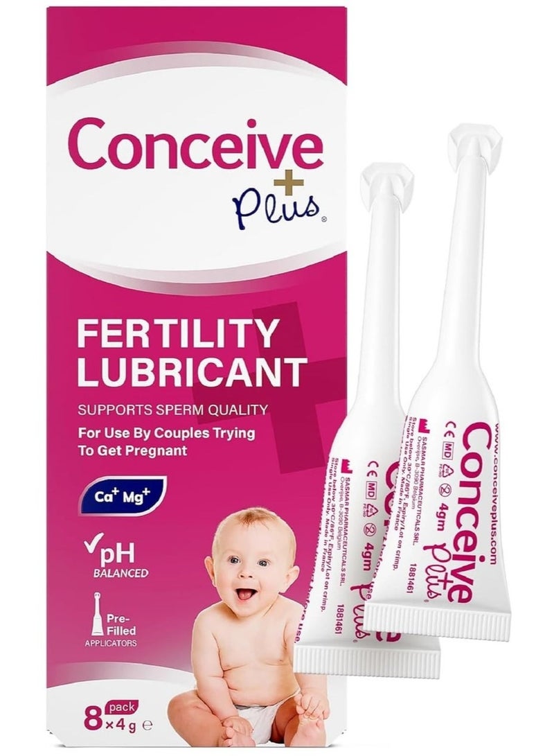 CONCEIVE PLUS Fertility Lubricant for Couples Trying to Conceive Naturally | Water-Based Lube and Lube Support for Intimacy | Water Based Lubrification for Women pH Balance | 8 Pre-Filled Applicators - Image 1