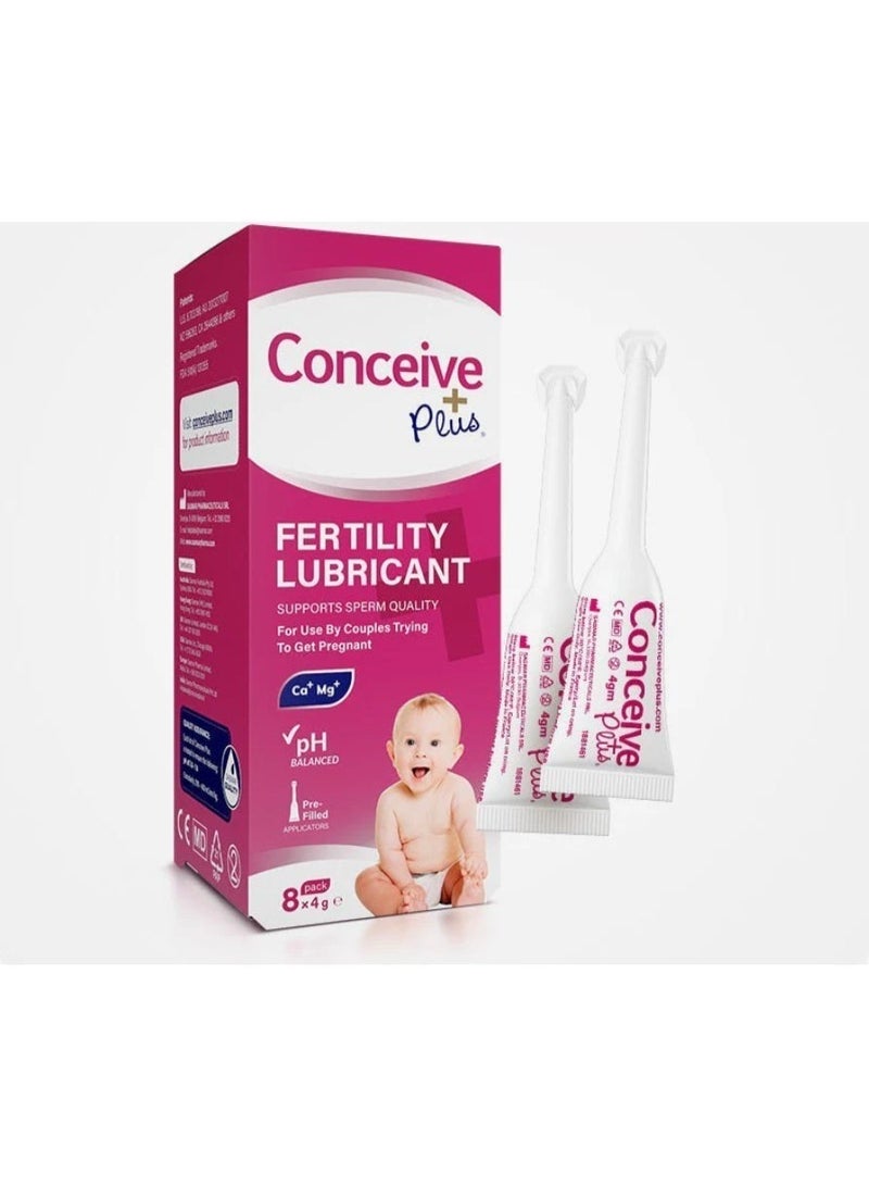 CONCEIVE PLUS Fertility Lubricant for Couples Trying to Conceive Naturally | Water-Based Lube and Lube Support for Intimacy | Water Based Lubrification for Women pH Balance | 8 Pre-Filled Applicators - Image 1