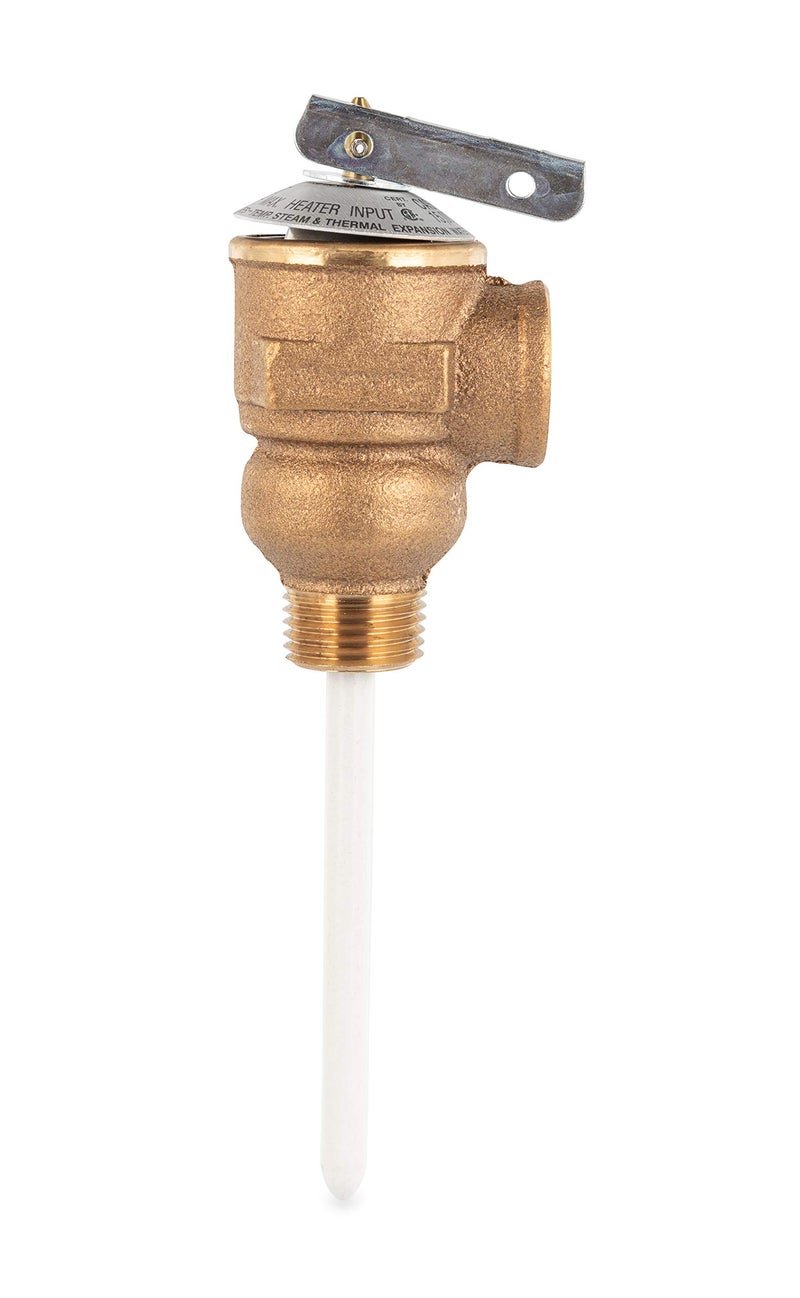 Camco 10423 1/2" Temperature and Pressure Relief Valve with 4" Epoxy-Coated Probe , Brown - Image 2
