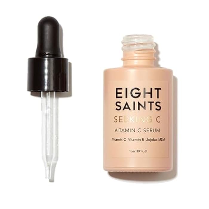 Eight Saints Vitamin C Serum For Face, Anti Aging Facial Serum, Hyaluronic Acid, Vitamin E, Organic Aloe Vera and Jojoba Oil, Hydrating & Brightening Serum for Dark Spots, Fine Lines and Wrinkles, 1oz - Image 1