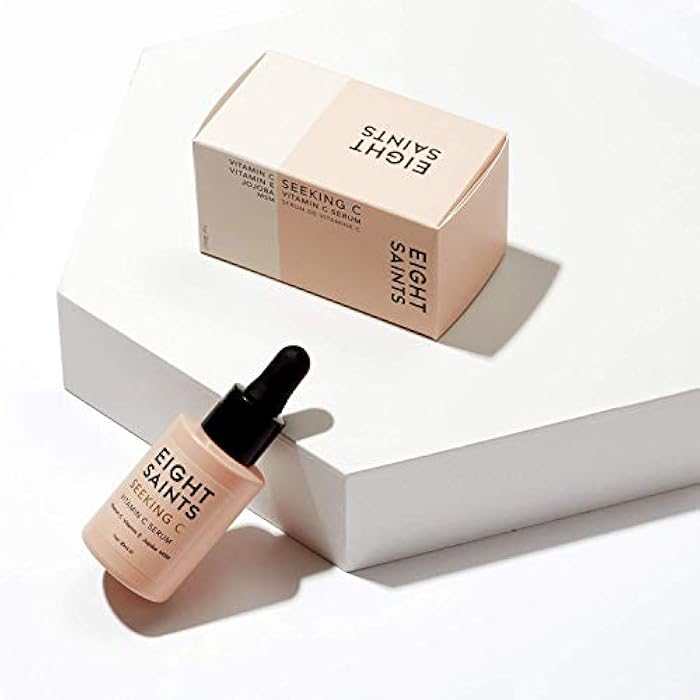 Eight Saints Vitamin C Serum For Face, Anti Aging Facial Serum, Hyaluronic Acid, Vitamin E, Organic Aloe Vera and Jojoba Oil, Hydrating & Brightening Serum for Dark Spots, Fine Lines and Wrinkles, 1oz - Image 2