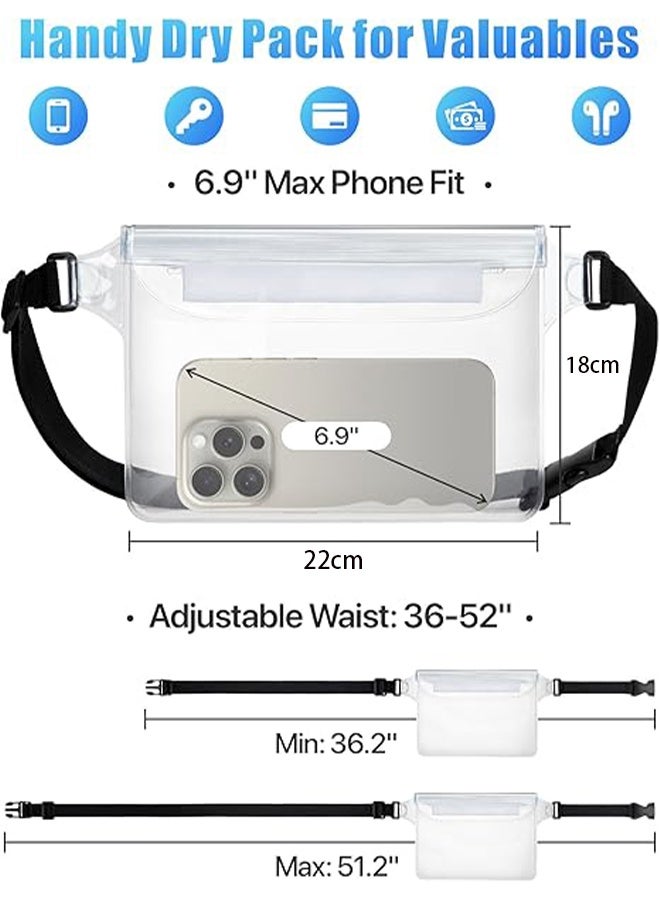 Waterproof Fanny Pack - Cruise Essentials - Waterproof Pouch, Triple Zipper Roll-Top Dry Bag for Phone with Adjustable Waist Strap, Keep Passport Valuables Dry for Beach Kayaking Boating - Image 2