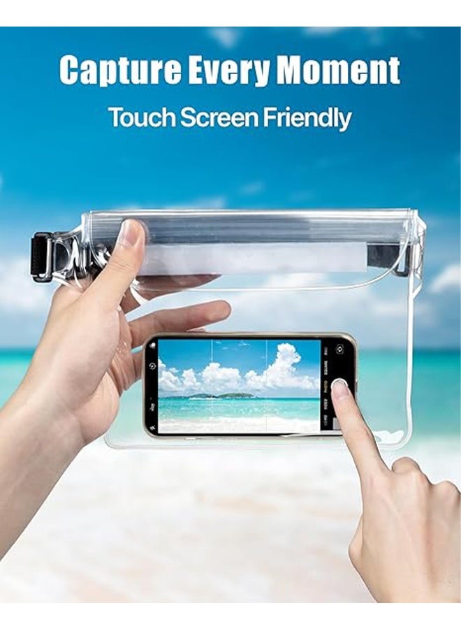 Waterproof Fanny Pack - Cruise Essentials - Waterproof Pouch, Triple Zipper Roll-Top Dry Bag for Phone with Adjustable Waist Strap, Keep Passport Valuables Dry for Beach Kayaking Boating - Image 5