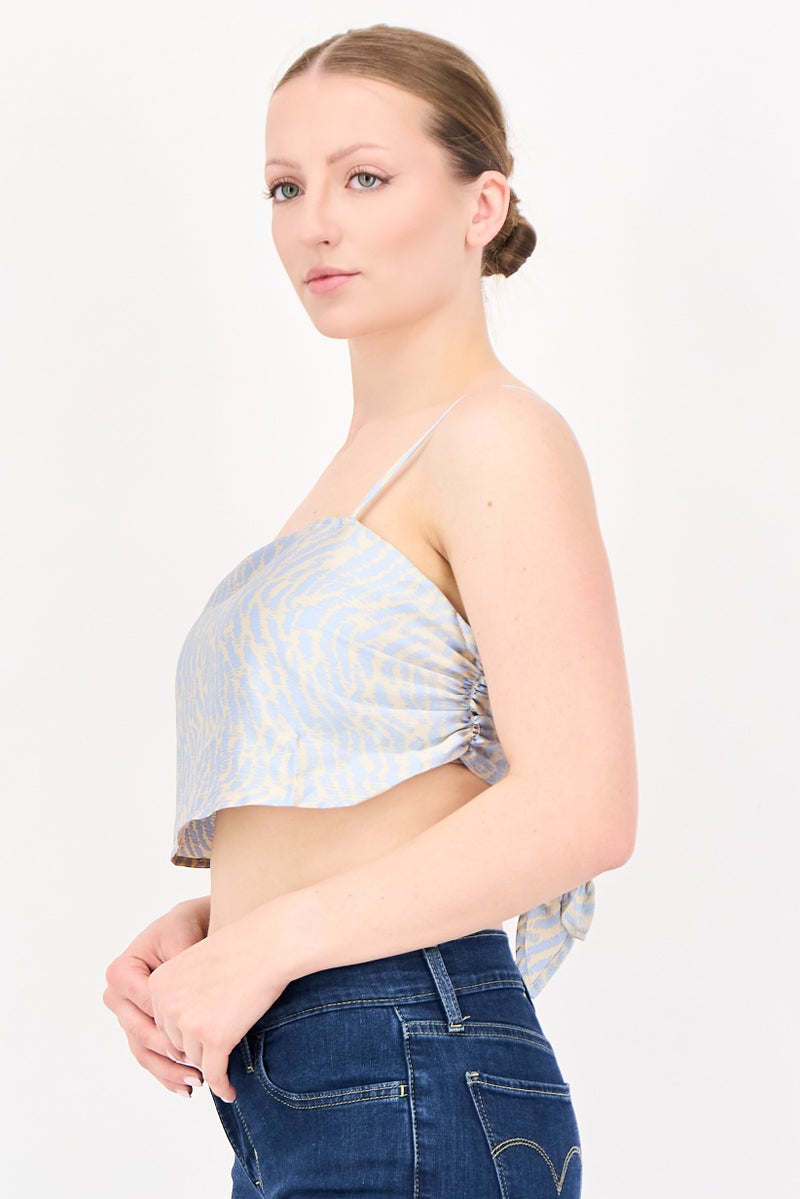 Bardot Women Square Neck Sleeveless Animal Print Tank Top, Multicolor - Image 3