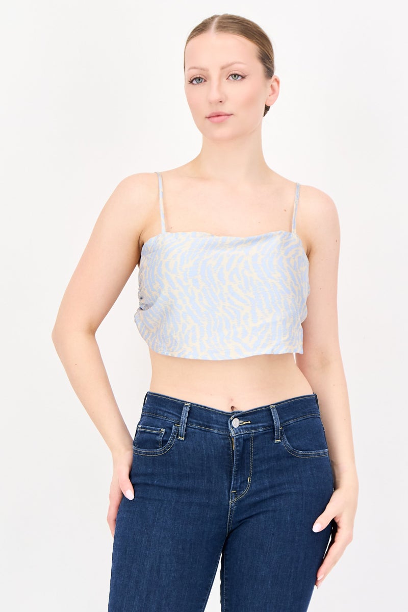 Bardot Women Square Neck Sleeveless Animal Print Tank Top, Multicolor - Image 1