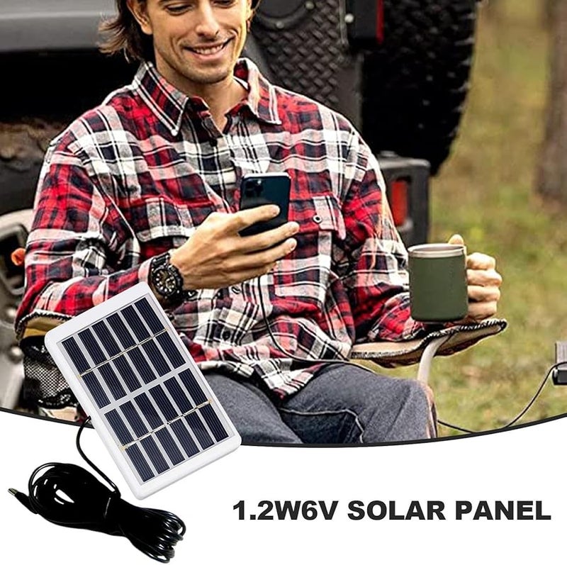 Solar Panel Charger 1.2W 6V Waterproof Portable Type C Fast Charger For Camping Hiking Outdoor - Image 4
