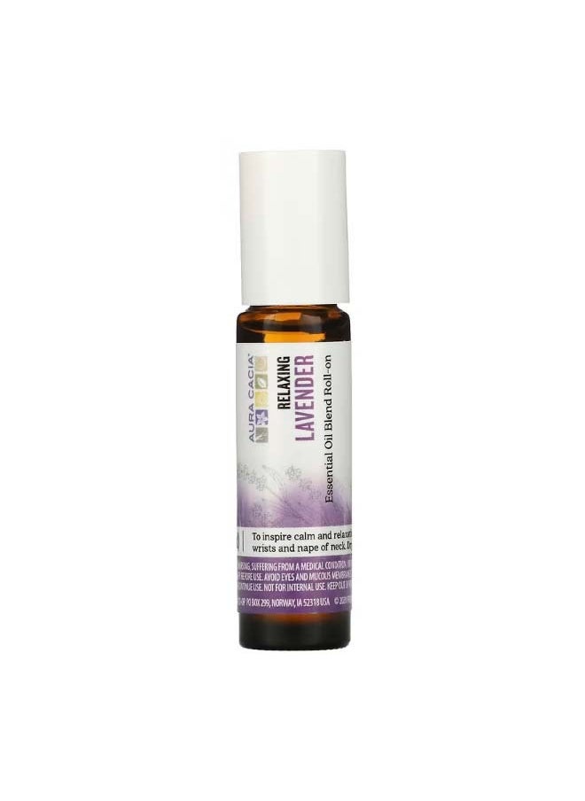 Aura Cacia Essential Oil Blend Soothing Roll-On Lavender 0.31 fl oz 9.2 ml  - Image 1