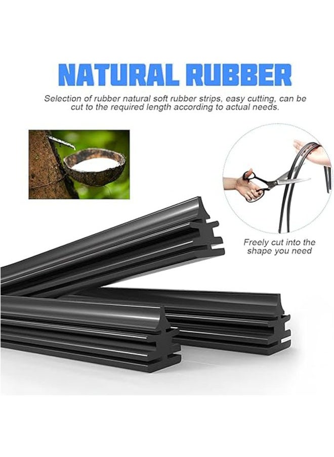 Bukela 4 Pieces Car Wiper Blade Replacement Strip, 32" Rubber Frameless Windshield Wiper Strip, DIY Adjustable Boneless Windscreen Blade Refills, Auto Accessories for Most Vehicle Buses Trucks  - Image 4