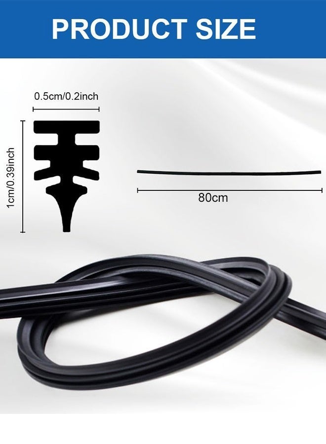 Bukela 4PCS Car Wiper Blade Windshield Wiper Blade Refills Natural Rubber Wiper Strips 32 Inch (800mm) – Cut to Size, Noise-Free, Streak-Free Car Wiper Replacement for Cars, SUVs, Vans & Trucks - Image 2