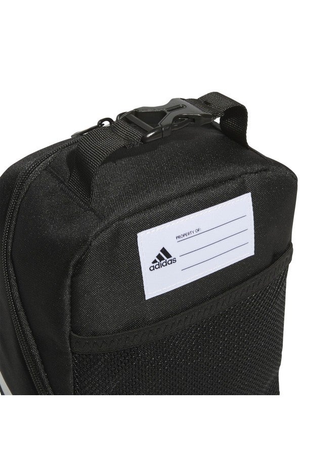Adidas adidas Santiago Bag Cooler, Insulated Food Container, Adult Lunch Boxes for Women and Men with Mesh Pocket, Black/White, One Size  - Image 4