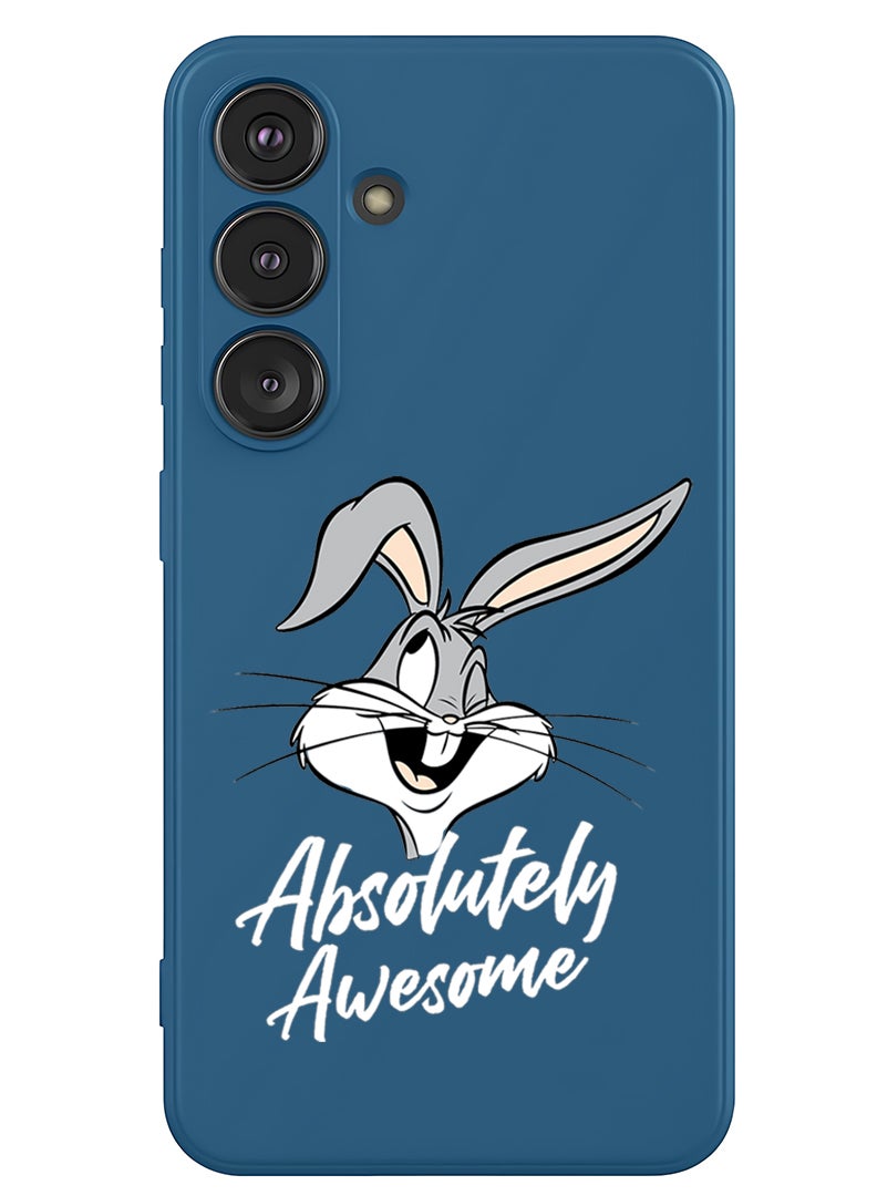 Theodor Protective Slim Fit Case Liquid Silicone Cover with Full Body Protection Anti-Scratch Shockproof Case For Samsung Galaxy S25 Plus (Blue) - Absolutely Awesome - White - Image 1