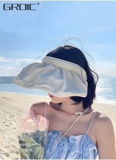 GROIC Sun Visor Hat for Women with Wide Brim UV Protection Golf Cap Tennis Running Sunshade Hat, Outdoor Sports Accessories  - Image 5