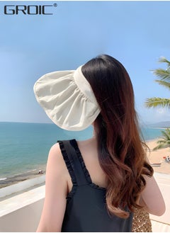 GROIC Sun Visor Hat for Women with Wide Brim UV Protection Golf Cap Tennis Running Sunshade Hat, Outdoor Sports Accessories  - Image 3