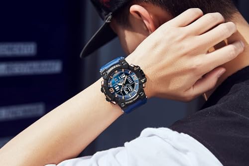 Gosasa Men's Watches Multi Function Military S-Shock Sports Watch LED Digital Waterproof Alarm Watches - Image 2