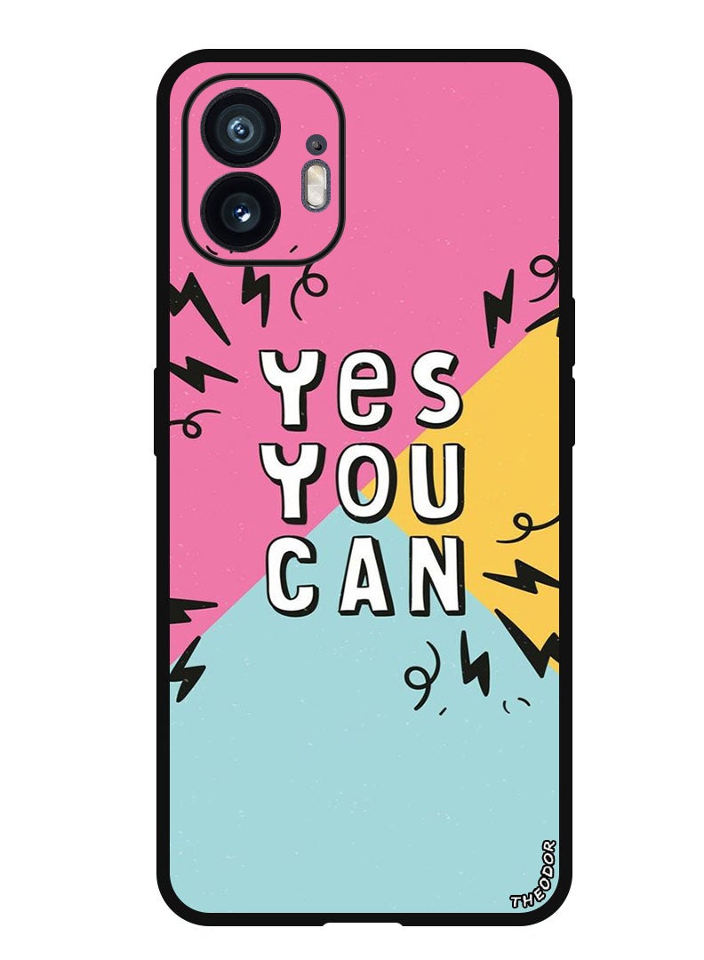 Theodor Protective Case Anti Scratch Shock Proof Bumper Cover For Nothing Phone (2) Yes You Can - Image 1