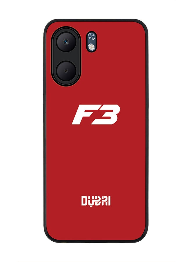 Stylizedd For Oppo A5x 5G / A5x 4G Case,Slim fit Camera Protection, Shockproof Thin Phone cover  -  Faz3 Dubai Red