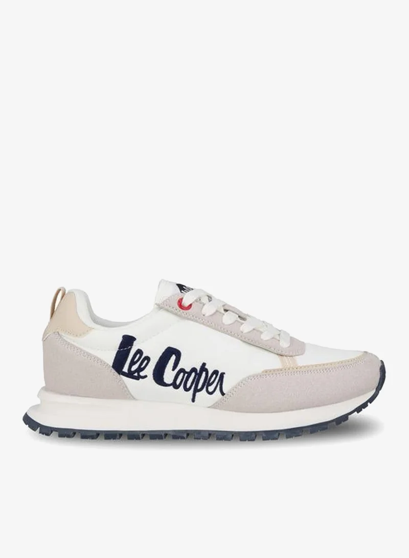 لي كوبر Women Logo Embroidered Lace-Up Ankle Sneakers