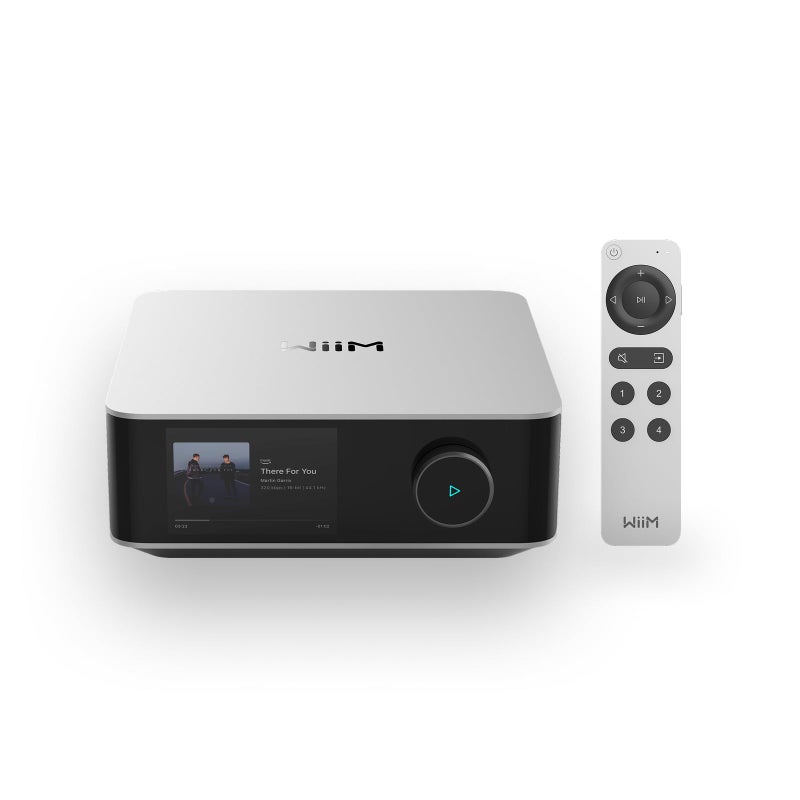 WiiM Amp Ultra with Voice Remote 2 100W Streaming Amplifier with Premium ESS ES9039Q2M DAC Dual TI TPA3255 Amps Builtin RoomFit EQ Touchscreen HDMI ARC Optical RCA Inputs Silver - Image 2