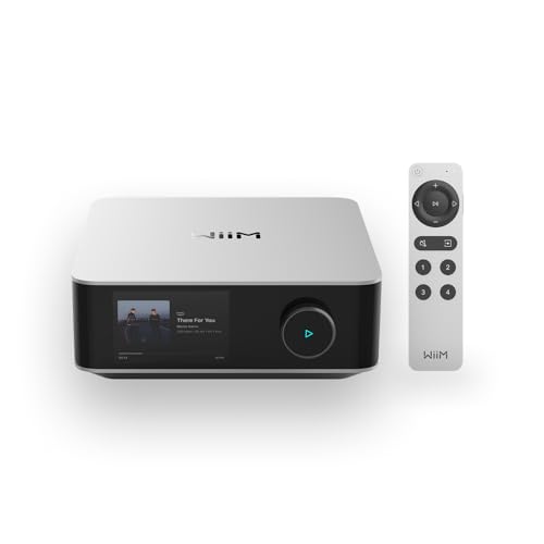 WiiM Amp Ultra with Voice Remote 2 100W Streaming Amplifier with Premium ESS ES9039Q2M DAC Dual TI TPA3255 Amps Builtin RoomFit EQ Touchscreen HDMI ARC Optical RCA Inputs Silver - Image 1