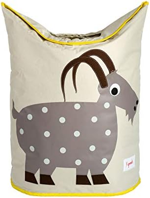 3 Sprouts Baby Laundry Basket - Toy Basket - Laundry Hamper - Storage Basket For Nursery Clothes, Goat - Image 1