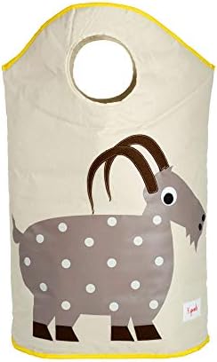 3 Sprouts Baby Laundry Basket - Toy Basket - Laundry Hamper - Storage Basket For Nursery Clothes, Goat - Image 2