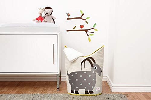 3 Sprouts Baby Laundry Basket - Toy Basket - Laundry Hamper - Storage Basket For Nursery Clothes, Goat - Image 5