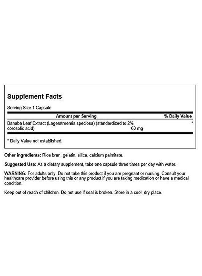 SWANSON High Potency Banaba Extract Herbal Supplement To Hep Maintain Healthy Blood Glucose Levels Supporting Daily Health Maintenance (90 Capsules 60Mg Each) - Image 2