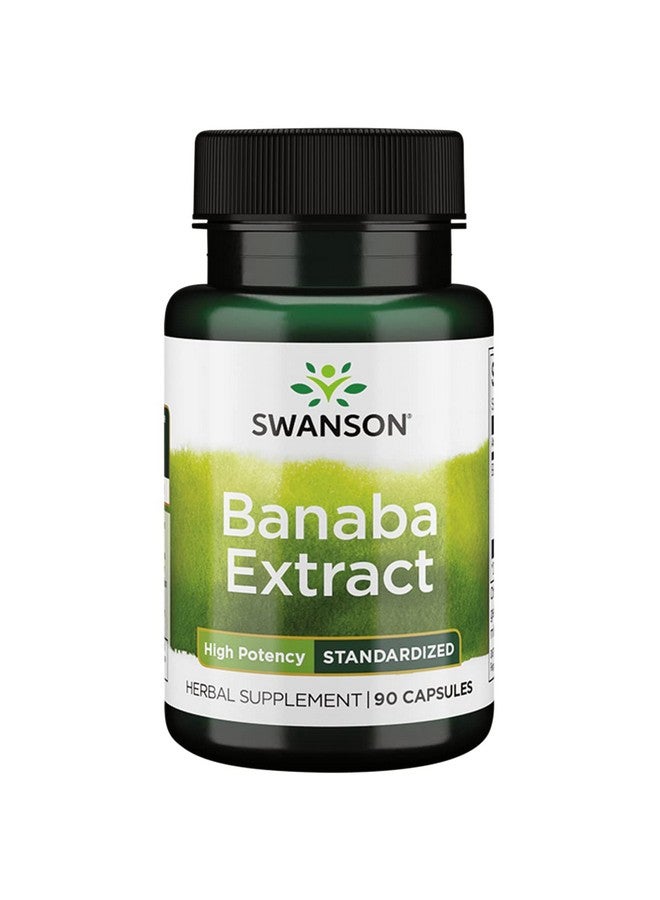 SWANSON High Potency Banaba Extract Herbal Supplement To Hep Maintain Healthy Blood Glucose Levels Supporting Daily Health Maintenance (90 Capsules 60Mg Each) - Image 1