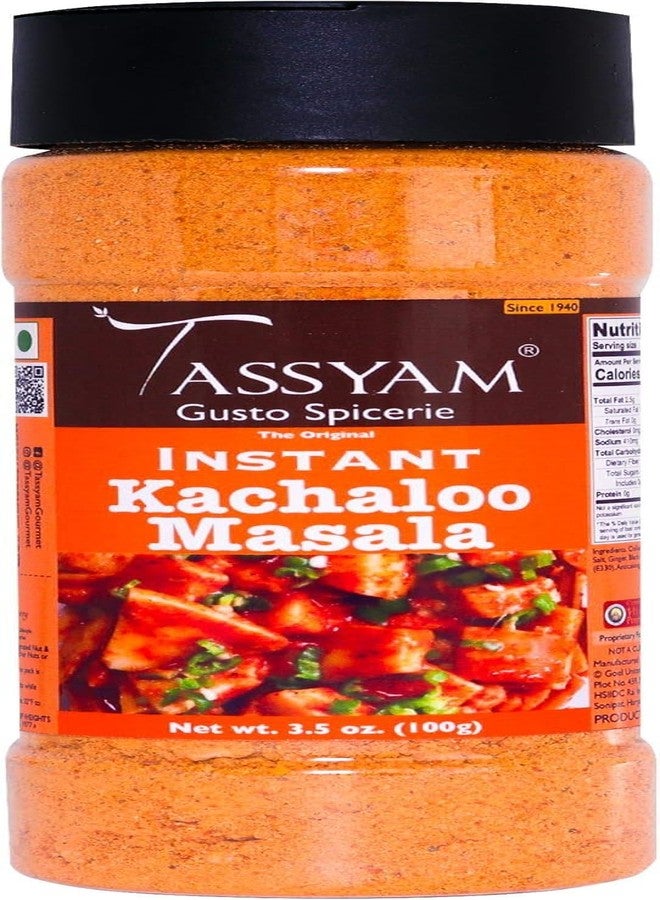 Tassyam Instant Kachaloo Masala, 100g | Also for Aloo/Potato chaat Herbs & Spices, No Preservatives, Fillers & Sugar | Dispenser Bottle - Image 1