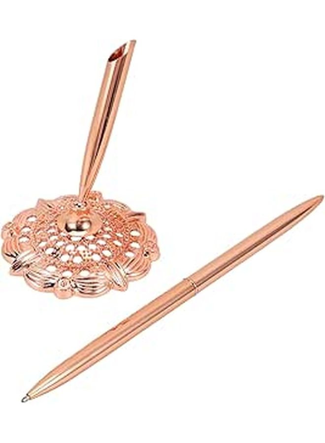 Gold Tone Metal Ballpoint Pen For Professional Business Hotel Office Supply - Image 1